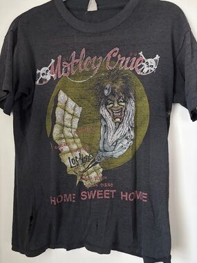 Rare! Mötley Crüe 1990 home sweet home tour single stitch thrashed vintage tee